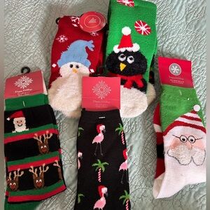 Women’s Christmas Socks Lot of 5